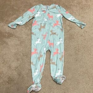 Carter's Cozy Blue and Pink Footies with Front Zipper